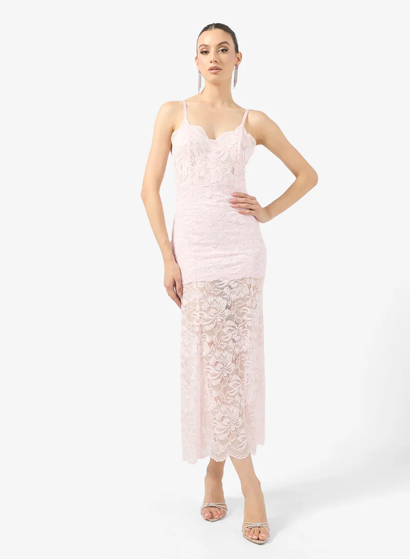 Ginger Boutique Strappy Lace Detail Dress
