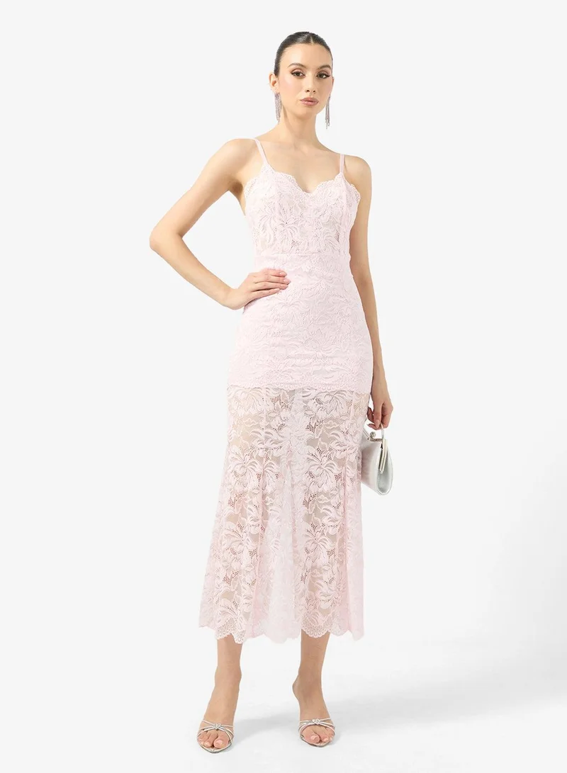 Ginger Boutique  Strappy Lace Detail Dress for Women | Best Price UAE