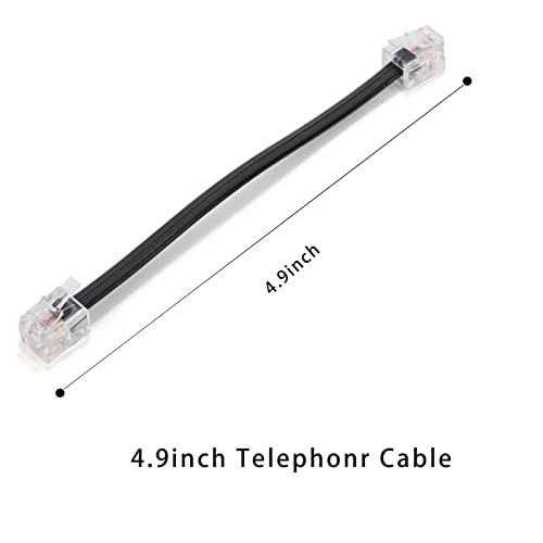 Vthahaby Phone Line Splitter,Telephone Splitter,with RJ11 6P4C Plugs,Suitable for Telephone,Fax Machine,Black (Black 3Pack) - Image 3