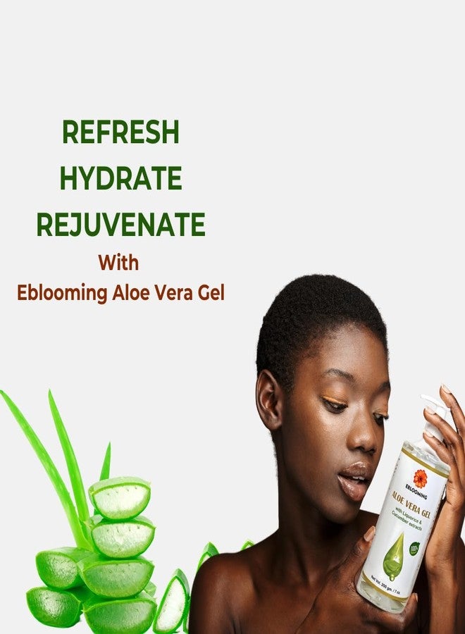 Eblooming Aloe Vera Gel - 200g | Enriched with Pure Aloe Vera, Liquorice, and Cucumber for Radiant Skin and Healthy Hair | Suitable for All Skin Types - Image 3