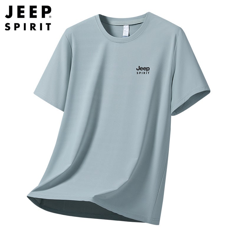 Men's Quick-Dry Ice Silk T-Shirt, Breathable, Soft and Skin-Friendly, Short Sleeve for Summer - Image 2