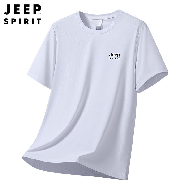 Men's Quick-Dry Ice Silk T-Shirt, Breathable, Soft and Skin-Friendly, Short Sleeve for Summer - Image 1
