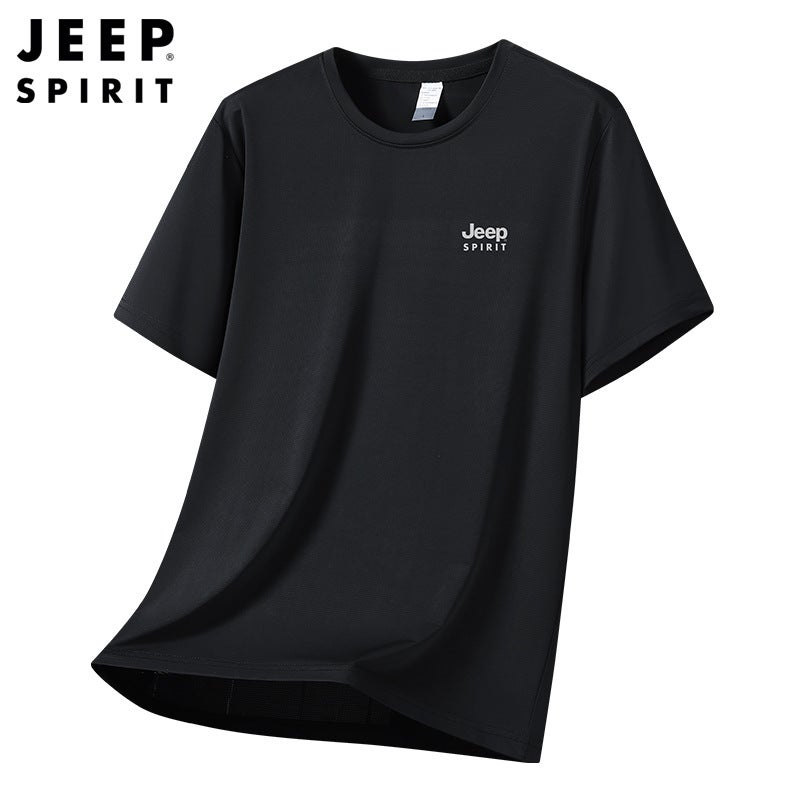 Men's Quick-Dry Ice Silk T-Shirt, Breathable, Soft and Skin-Friendly, Short Sleeve for Summer - Image 3