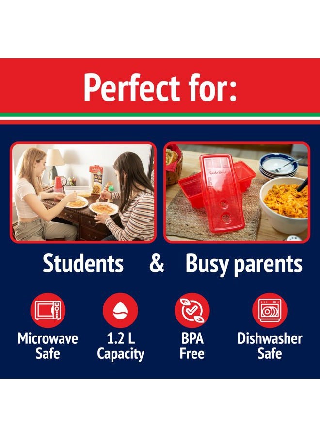 Fasta Pasta Microwave Cooker - The Original (Red) - No Mess, Sticking or Waiting for Boil - Image 5