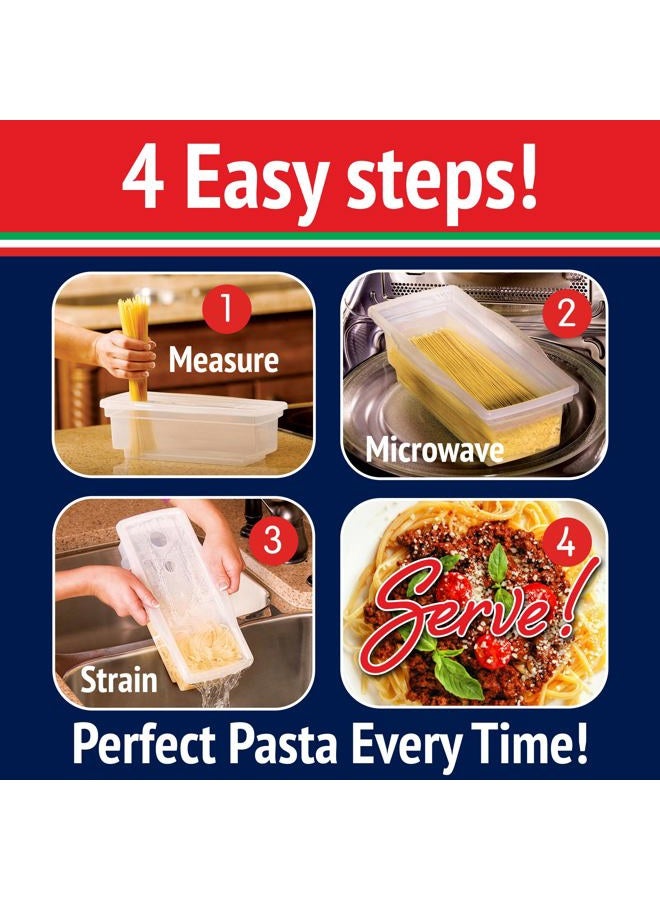 Fasta Pasta Microwave Cooker - The Original (Red) - No Mess, Sticking or Waiting for Boil - Image 2