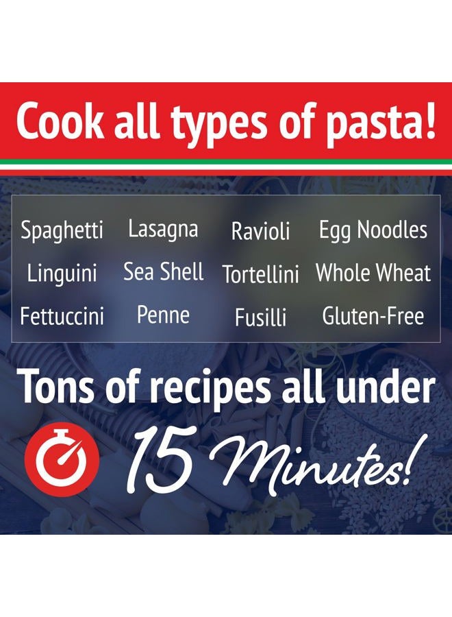 Fasta Pasta Microwave Cooker - The Original (Red) - No Mess, Sticking or Waiting for Boil - Image 4