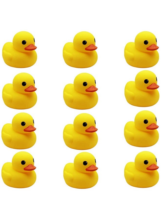umbresen Yellow Rubber Ducks Preschool Bath Toys Bathtub Duckies Gift for Baby Shower Infants Toddlers Car Pool Float Halloween Adults Party Favors Carnival Decorations (Small Yellow 2.2''-12pcs) - Image 1
