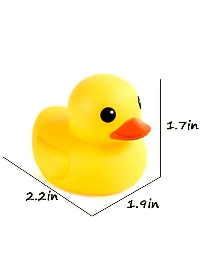 umbresen Yellow Rubber Ducks Preschool Bath Toys Bathtub Duckies Gift for Baby Shower Infants Toddlers Car Pool Float Halloween Adults Party Favors Carnival Decorations (Small Yellow 2.2''-12pcs) - Image 3