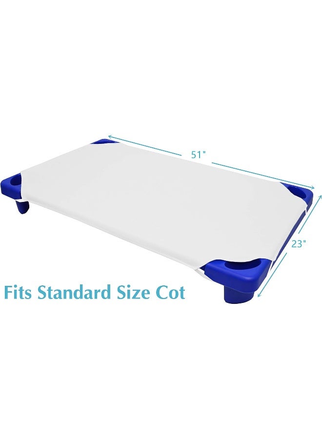American Baby Company American Baby Company Cotton-Polyester Blend, Standard Size Day Care Cot Sheet, White, 23" x 51"  - Image 3