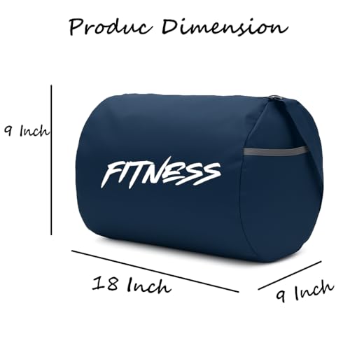 Myfav MY FAV Basic Duffle Polyester Bag for Men & Women | Gym Bag | Unisex Gym Bags | Adjustable Shoulder Strap | Side Mesh Pocket | Gym Duffle Bag | Capacity – 21 litres (Navy Blue) - Image 2