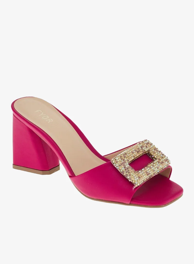 FYOR Embellished Brooch Heeled Sandal BCM 136