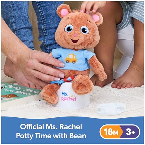 Ms. Rachel Ms Rachel Potty Time with Bean 11 Plush Teddy Bear with Play Toilet Accessories Toddler Toys for Girls Boys for Ages 18 Months to 3 - Image 5