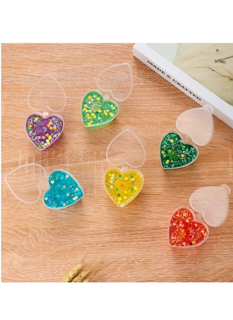 50PCS Plastic Disposable Portion Cups with Leak-Proof Lids, Souffle Cups, Jello Cups, Small Condiment Containers, Dipping Sauce Cup, Salad Dressing Containers, Heart-Shape for DIY Art Craft Make 45ML