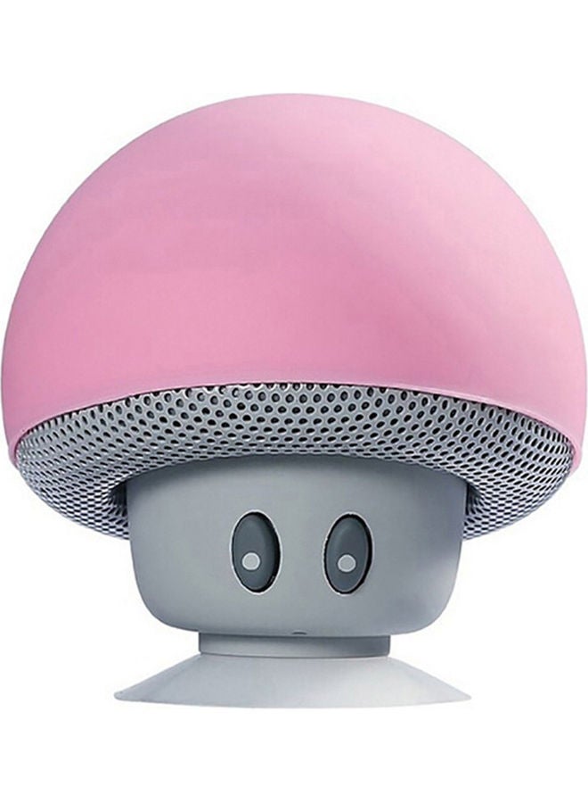 NIBEMINENT Mini Portable Mushroom Stereo Bluetooth Speaker Pink