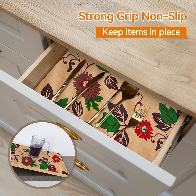 Vocal Store Anti-Slip Kitchen Cabinet Drawer Shelf Mat Liner Sheets Textured Multipurpose 5 Meter Roll, Brown - CDOJ9-P33-5M - Image 2