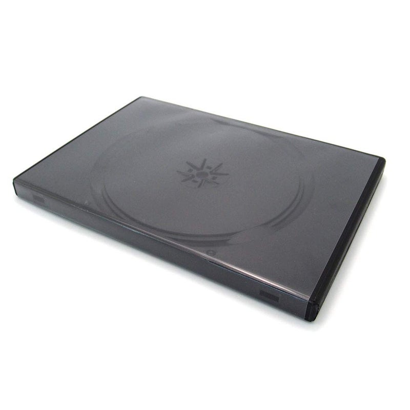 Maxtek 14mm Black Standard Double Capacity DVD Case and Outter Clear Sleeve, 25 Pieces Pack - Image 5