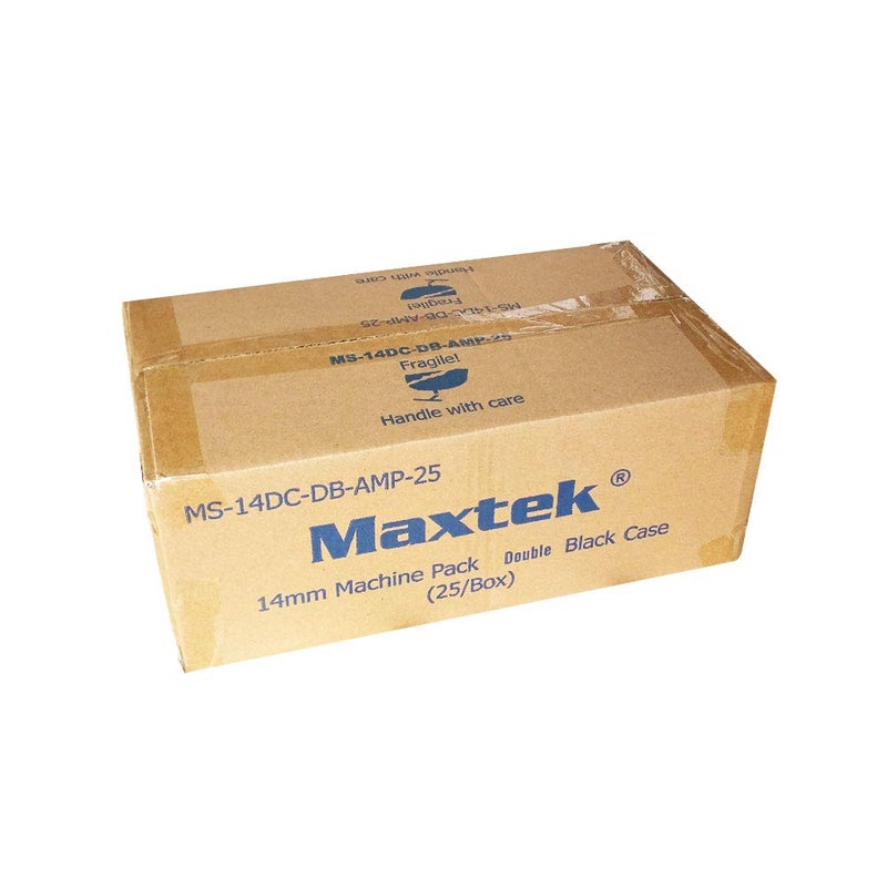 Maxtek 14mm Black Standard Double Capacity DVD Case and Outter Clear Sleeve, 25 Pieces Pack - Image 4