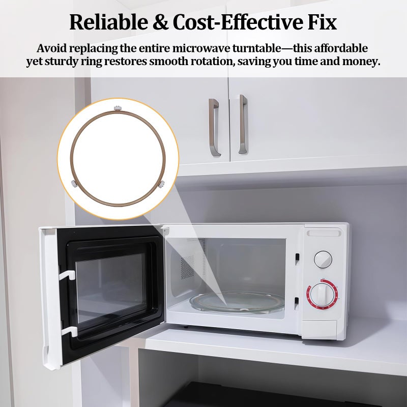smrtcol Microwave Turntable Ring Replacement 8.7-Inch Microwave Oven Spinner Replacement Parts with 3 Smooth Rollers Universal Fit for Most Microwaves - Image 5
