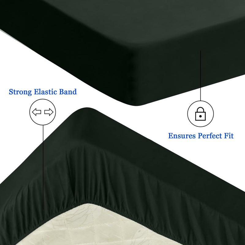 Sufdari Twin XL Mattress Protector Waterproof Mattress Protector Fitted Sheet Style Mattress Cover with 18"" Deep Pocket Washable and Comfortable-Green Twin XL - Image 4