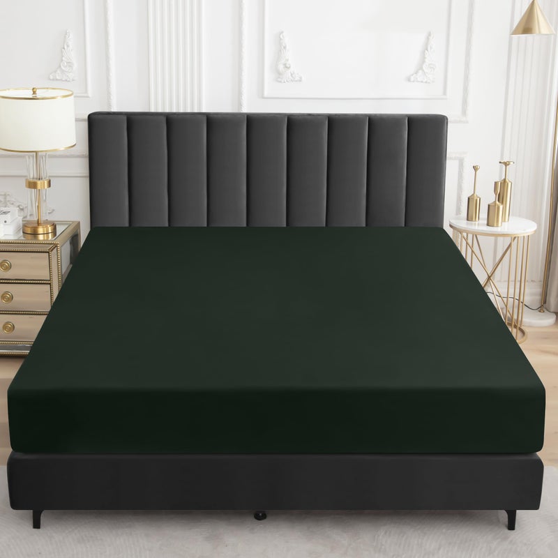 Sufdari Twin XL Mattress Protector Waterproof Mattress Protector Fitted Sheet Style Mattress Cover with 18"" Deep Pocket Washable and Comfortable-Green Twin XL - Image 3