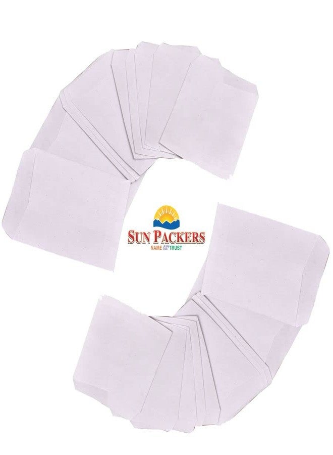 Sun Packers Small White Envelopes 500pcs Box (3 x 2.5 Inch) 75GSM Medicine Envelopes White - Image 3