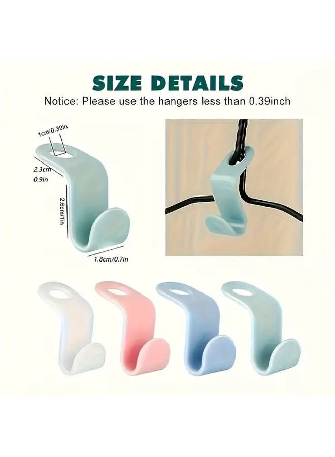 20 White Plastic Hanger Connectors Space Saving Wall Organizers Durable Wardrobe Storage - Image 4