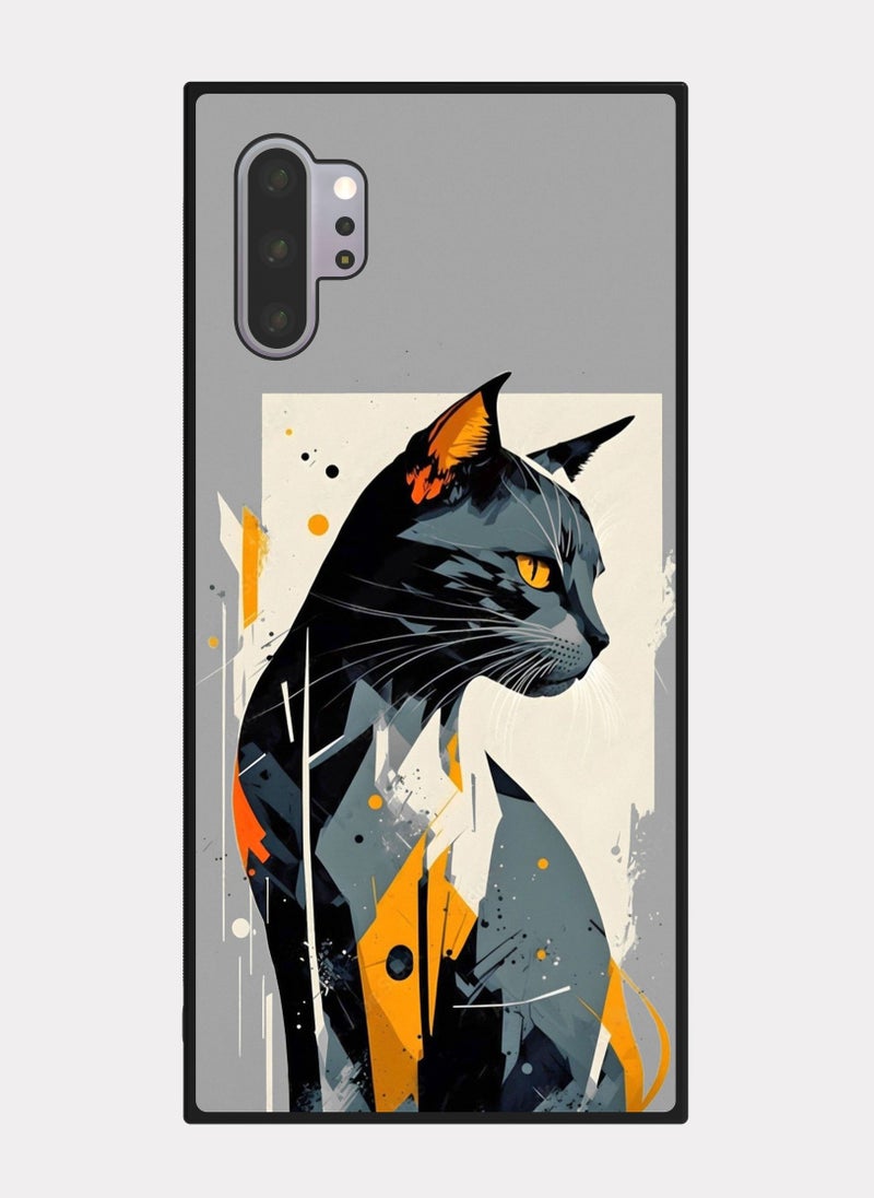 PXLAAT - Samsung Galaxy Note 10 Plus case cover Cat Drawing - Image 1