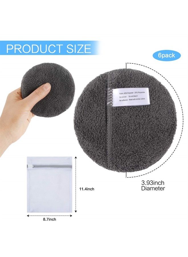 SUNLAND Reusable Makeup Remover Pads for Face,Eyes,Lips Microfiber Face Cleansing Gloves Washable Makeup Remover Cloth with Laundry Bag Rounds Pads - Image 2