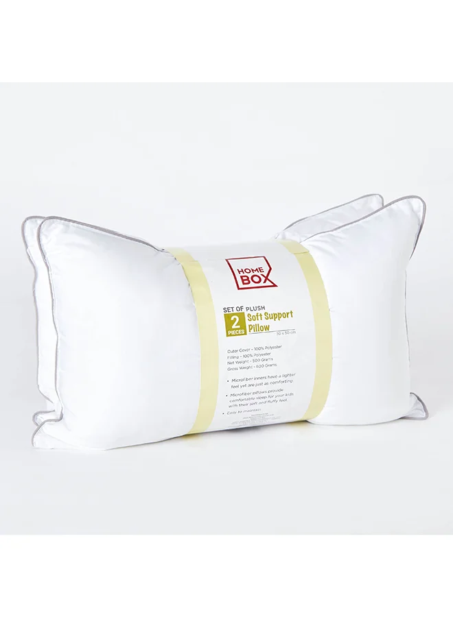 Home Box  Plush 2-Piece Kids Pillow Set 50 x 30 cm  | Best Price UAE