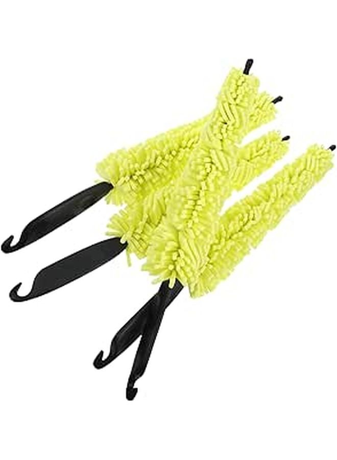4 Pack Ergonomic Wheel Detailing Brushes For Tire Cleaning Lightweight Durable Car Accessories - Image 1