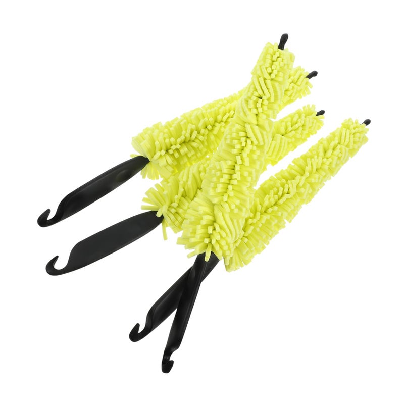 4 Pack Ergonomic Wheel Detailing Brushes For Tire Cleaning Lightweight Durable Car Accessories - Image 2