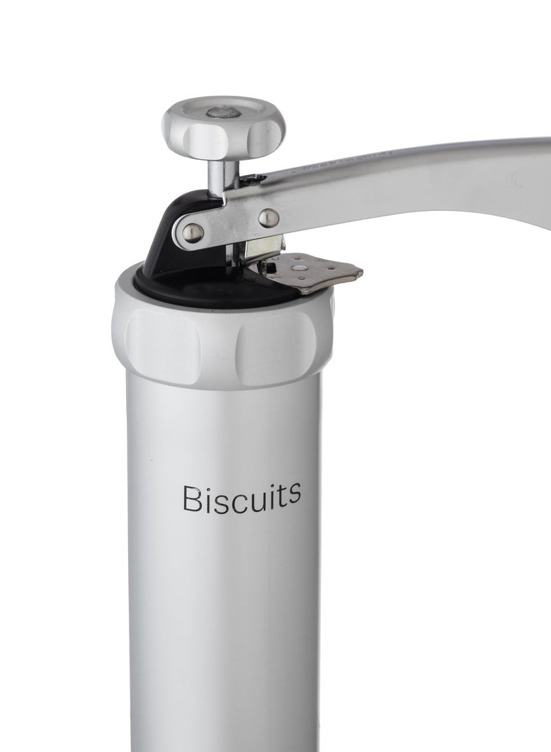 ماركاتو ماكينة صنع البسكويت والكوكيز ايطالي 🇮🇹✨ ماكينة تشكيل البسكويت الإيطالية الأصلية – لمسة احترافية في مطبخك 🍪استمتع بجودة الصناعة الإيطالية الفاخرة مع ماكينة البسكويت التي تجمع بين الأناقة والأداء العالي 🇮🇹💎 مصممة بعناية لتمنحك نتائج مثالية وكأنك في مخبز إيطالي محترف! 👨‍🍳🔥  🍪 أكثر من 20 شكل مبتكر لإبداع بلا حدود 🔧 تصميم متين وسهل الاستخدام ✨ جودة إيطالية تضمن لك أداء طويل الأمد 🎁 خيار رائع للهدايا ولمحبي الحلويات  اجعل كل قطعة بسكويت تحفة فنية بطابع إيطالي أصيل! 😍👌 - Image 3