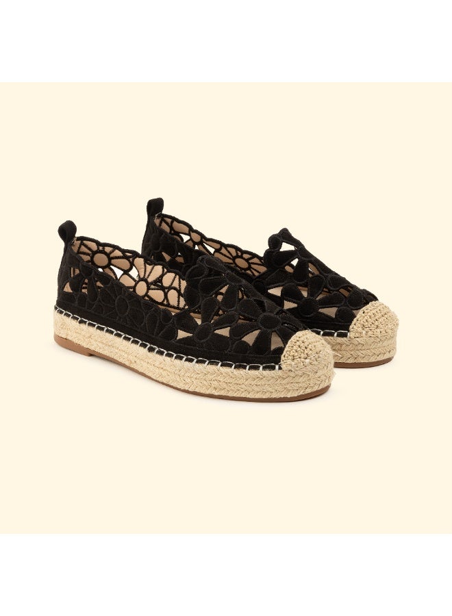 BOU floral-espadrilles-black - Image 1