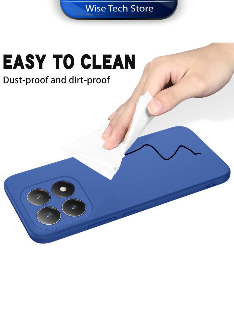 دبليو تيك غطاء حماية من السيليكون السائل الناعم لهاتف شاومي 17 5G 2025 (MCRPSN) - أزرق بحري - Image 2