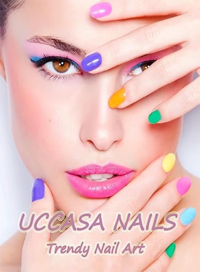 Generic 24Pcs French Press on Nails Milk White False Nails Short False Nails with Waves Design Full Cover Acrylic Nails Glossy Stick on Nails Reusable Artificial False Nails for Women and Girls Decoration  - Image 5