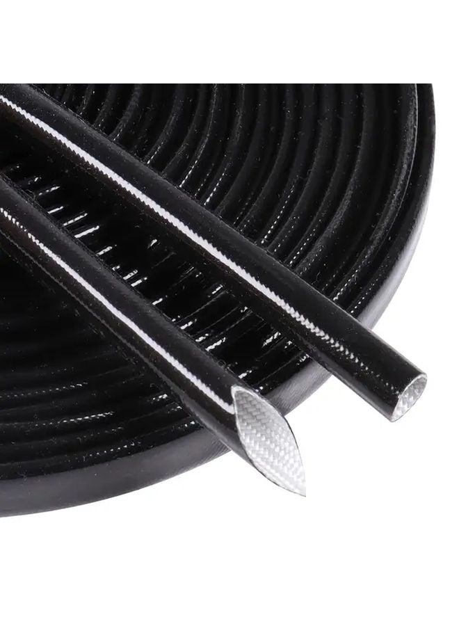4mm Black Flame Retardant Fiberglass Braided Sleeve 3m High Temperature Resistant Fireproof - Image 2