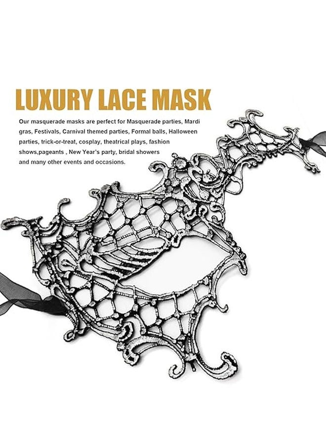 4PCS Masquerade Mask for Women Venetian Halloween Lace Mask for Party Costume Cosplay Carnival Mardi Gras - Image 4
