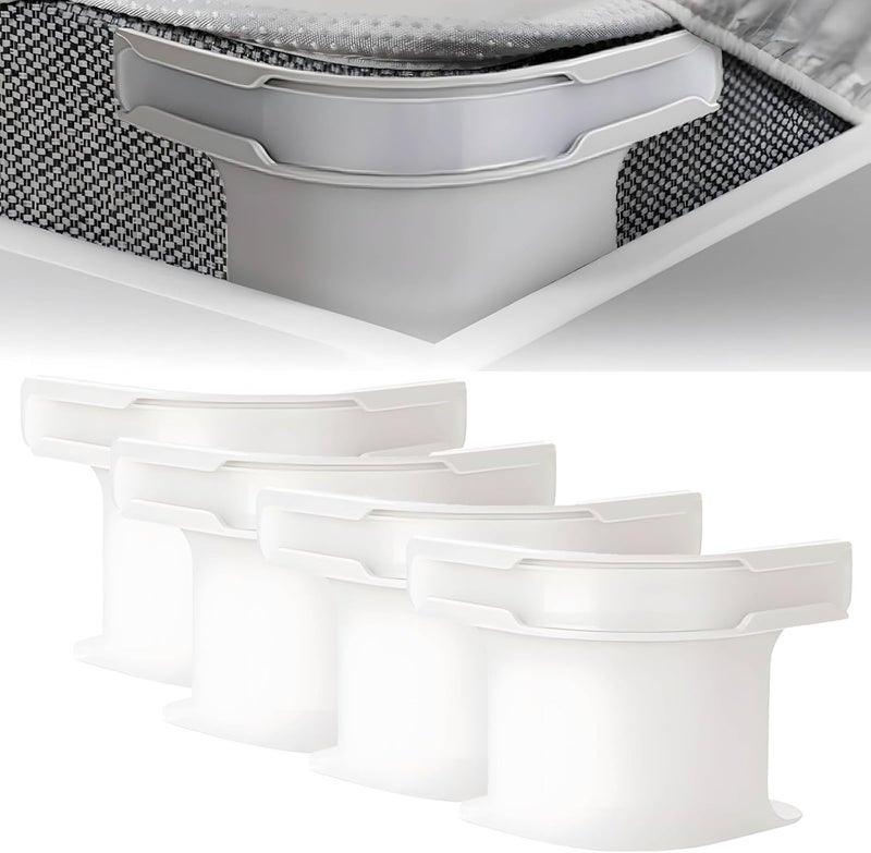 Bed Sheet Holders Anti Slip 4 Pack Bed Sheet Clips Anti Slip Fastener Clips Heavy Duty Fitted Sheet Holder with Corner Straps Fits All Mattress Sizes - Image 5
