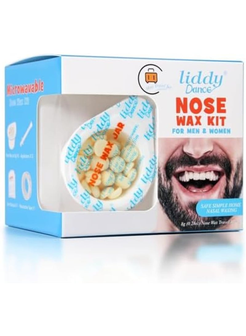 SYOSI Nose Hair Removal Waxing Kit for Men and Women – 6-Pack Travel Set with 12 Applicators & Moustache Tape, Nose Face Hair Removal Nasal Wax Kit at Home - Image 1