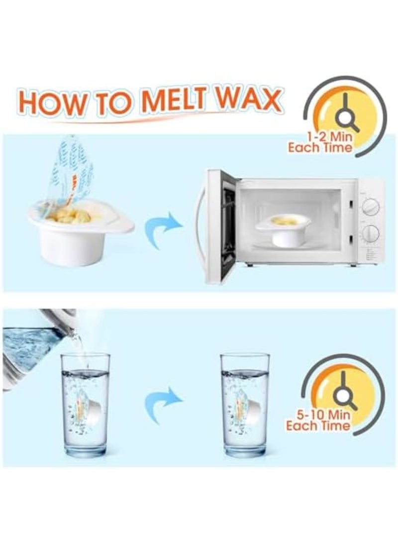 SYOSI Nose Hair Removal Waxing Kit for Men and Women – 6-Pack Travel Set with 12 Applicators & Moustache Tape, Nose Face Hair Removal Nasal Wax Kit at Home - Image 3