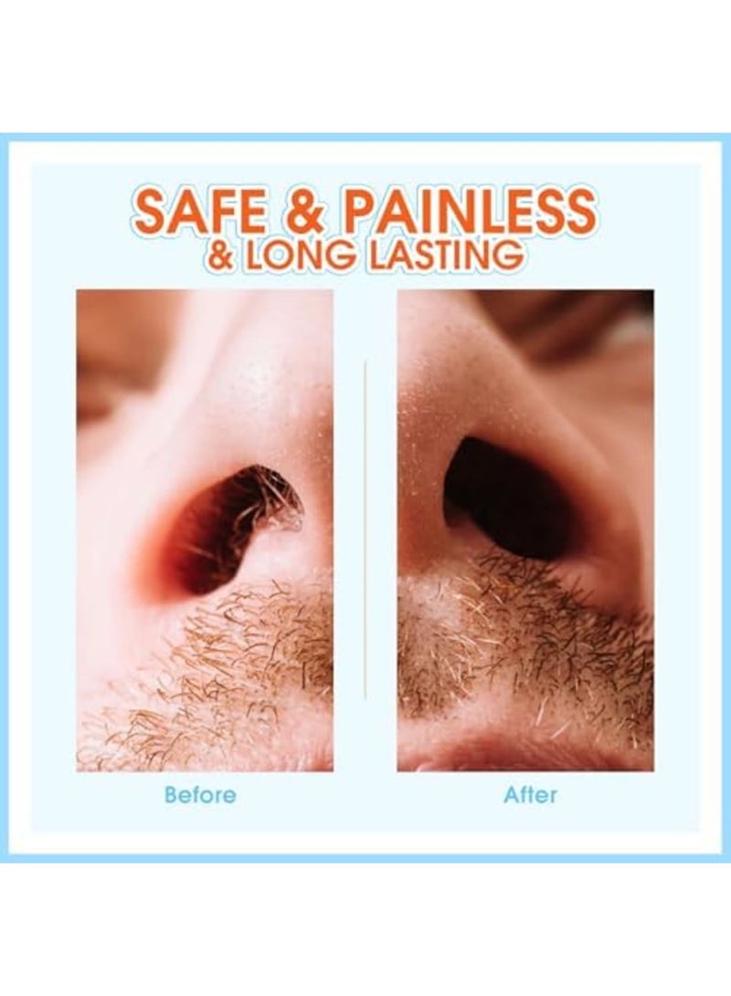 SYOSI Nose Hair Removal Waxing Kit for Men and Women – 6-Pack Travel Set with 12 Applicators & Moustache Tape, Nose Face Hair Removal Nasal Wax Kit at Home - Image 2