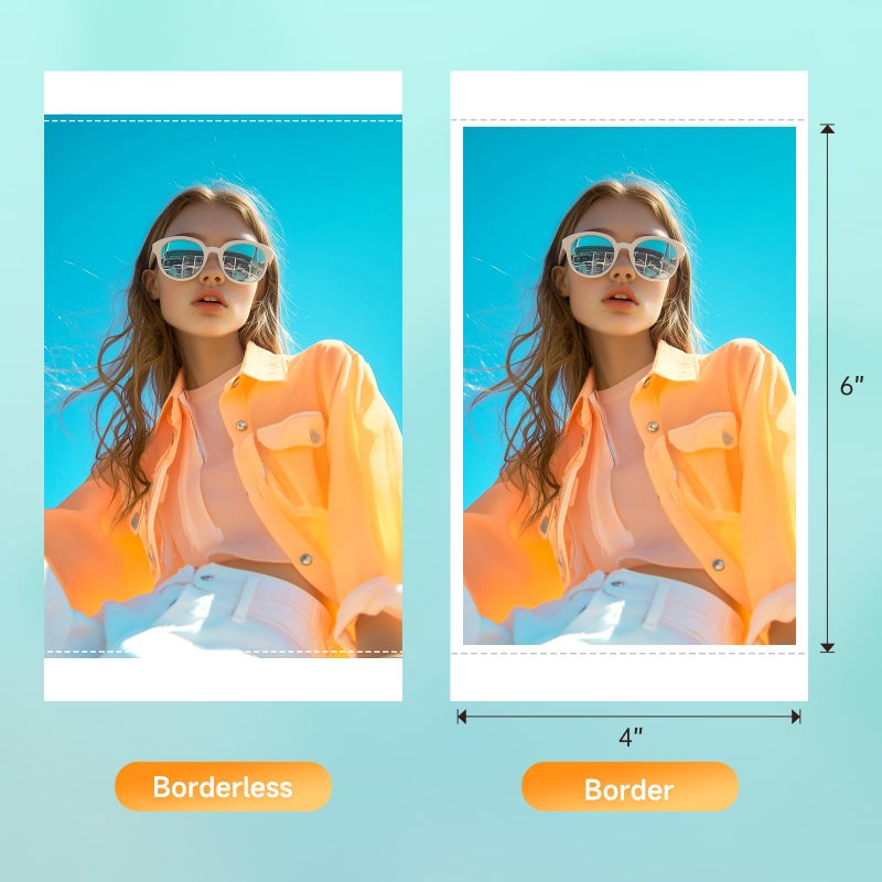 HPRT 4x6 Photo Printer with 108 Sheets & 2 Ribbons - Dye Sublimation Wireless Portable Photo Printer for iPhone & Android Smartphones, Home & Travel Picture Printing, Ideal Gift, Beige - Image 5