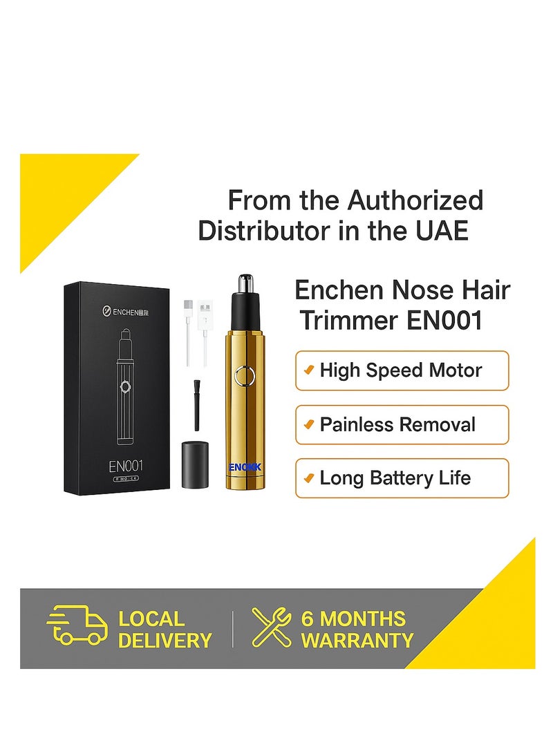 إنشن ماكينة إزالة شعر الأنف والأذن ENCHEN EN001 – قابلة لإعادة الشحن بمنفذ Type-C، محرك بسرعة 6000 دورة في الدقيقة، هادئة، ضمان 6 أشهر - Image 1