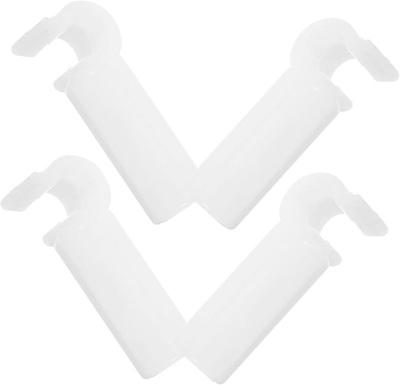 4 قطع مشابك شبكية بلاستيكية بيضاء قابلة لإعادة الاستخدام لشبكة ناموسية لسرير الأطفال أو الشرفة أو قوس شبكة البعوض - Image 1