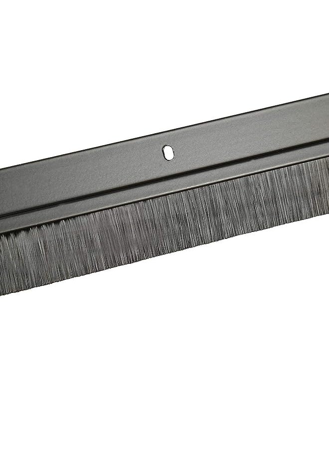 ROBUSTLINE Door Bottom Brush Seal - 100 cm (Black)  - Image 1