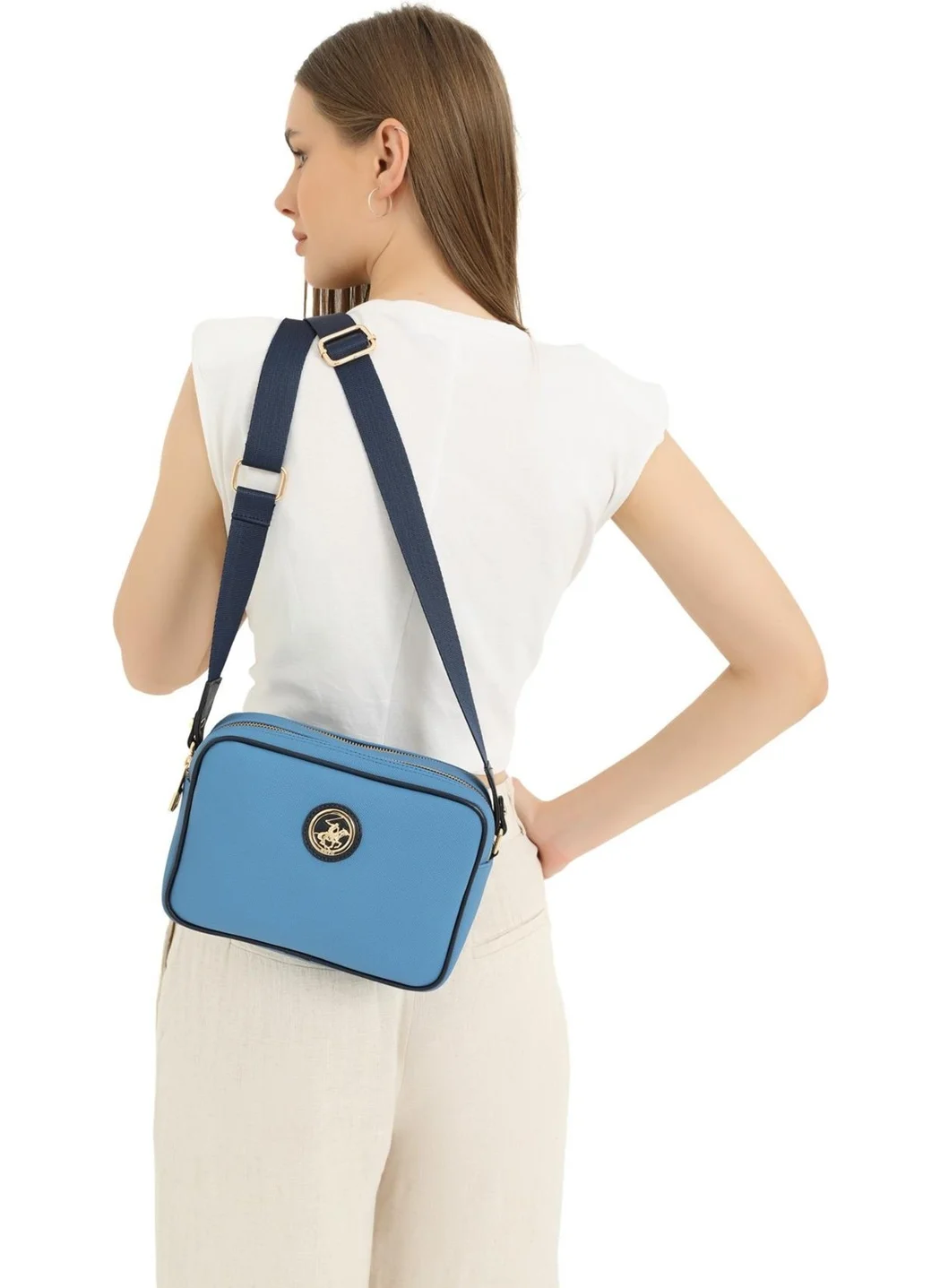 BEVERLY HILLS POLO CLUB 05BHPC8012-M BLUE Women's Shoulder Bag