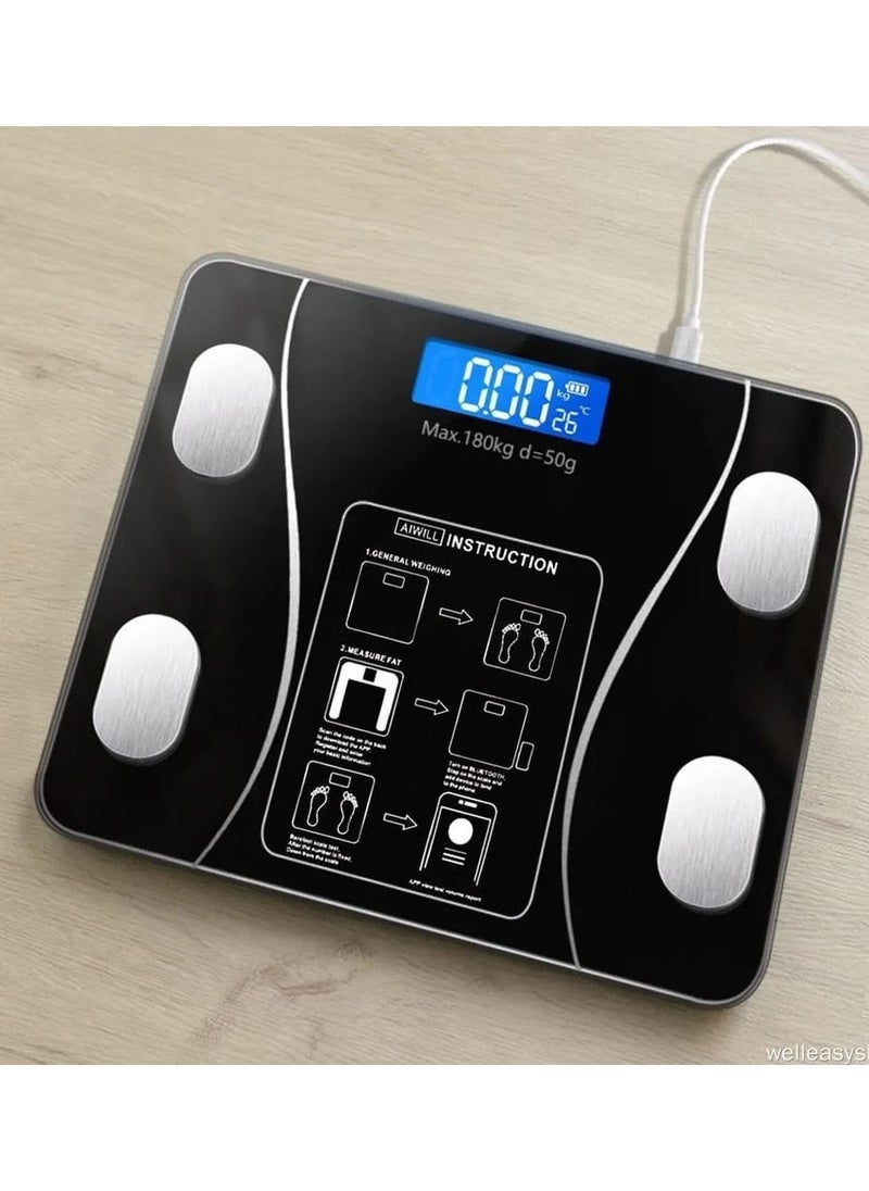 Bastec - A Smart Electronic Scale For Measuring Weight And Fat With A Digital Screen And The Ability To Connect To Smart Phones - Image 1