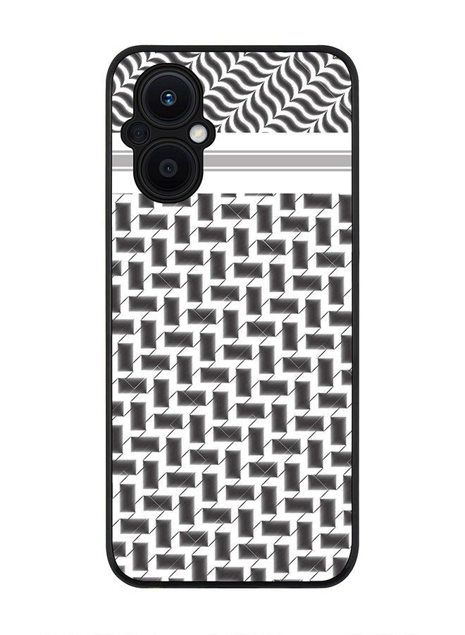 Stylizedd Rugged Black edge case for Oppo Reno7 Z  Slim fit Soft Case Flexible Rubber Edges Anti Drop TPU Gel Thin Cover - Shemag (Black) - Image 1