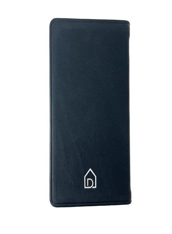 Decorvo Black Leather Mini Address Book - Small Pocket Little Black Book 3.3 x 5.3 inches - Image 2