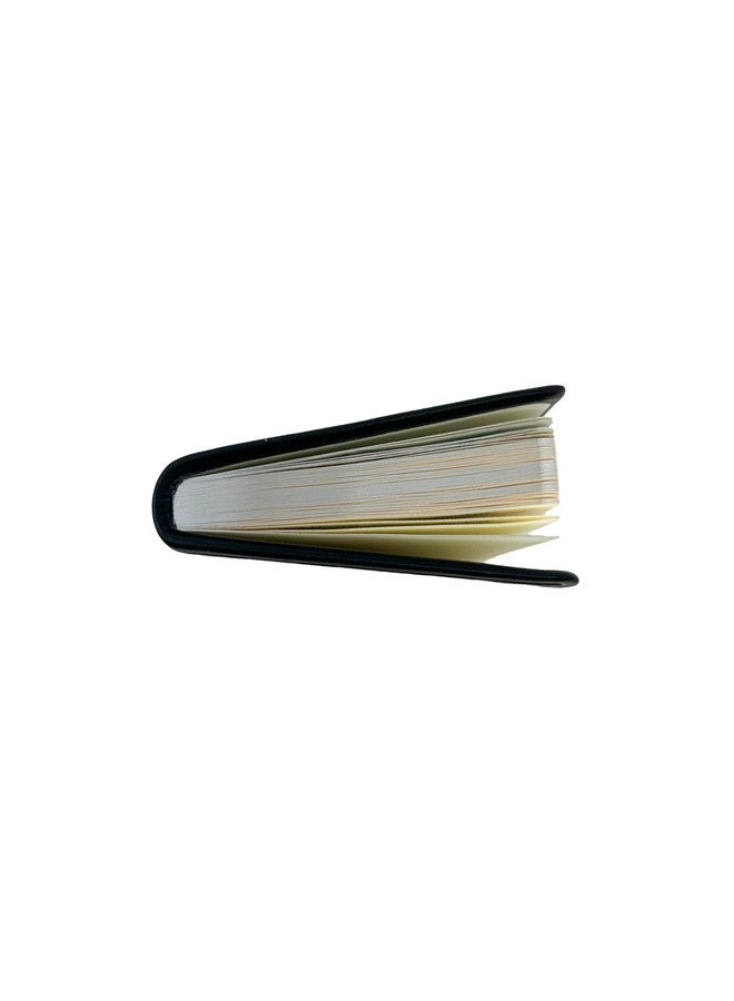 Decorvo Black Leather Mini Address Book - Small Pocket Little Black Book 3.3 x 5.3 inches - Image 3